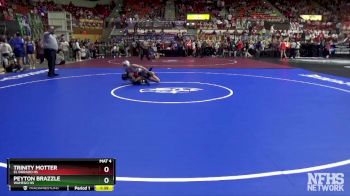 100 lbs Champ. Round 1 - Trinity Motter, El Dorado HS vs Peyton Brazzle, Wamego HS