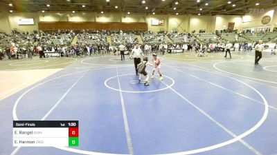 86 lbs Semifinal - Ezekiel Rangel, Durham WC vs Easton Harmon, Creswell MC