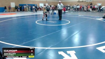 135lbs Champ. Round 2 - Kylie Whitaker, Walla Walla (Girls) vs Kami Bullock, Enumclaw (Girls)