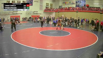 138 lbs Semifinal - Jonas Camillo, Cascade vs Ryder Sprague, West Linn