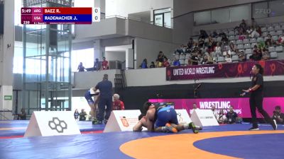 97 kg Round 1 - Justin Rademacher, USA vs Ricardo Baez, ARG