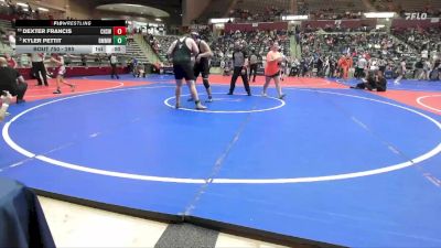 285 lbs Semifinal - Kyler Pettit, Bauxite Mini Miners Wrestling vs Dexter Francis, Conway High School Wrestling