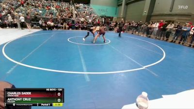 126 lbs Cons. Round 5 - Anthony Cruz, Folsom vs Charles Sadek, Union Mine