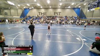 65 lbs Round 3 - Pepper Probst, Sanderson Wrestling Academy vs Adeline Sharp, Uintah Wrestling