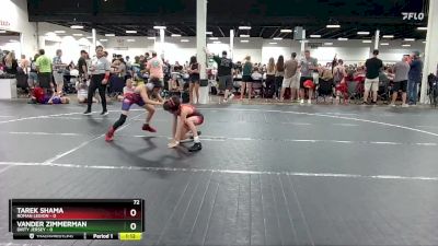 72 lbs Round 1 (6 Team) - Vander Zimmerman, Dirty Jersey vs Tarek Shama, Roman Legion