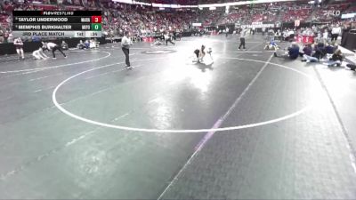 D3-106 lbs 3rd Place Match - Memphis Burkhalter, Mineral Point vs Taylor Underwood, Marathon