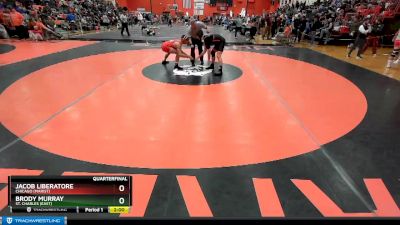 170 lbs Quarterfinal - Brody Murray, St. Charles (EAST) vs Jacob Liberatore, Chicago (MARIST)