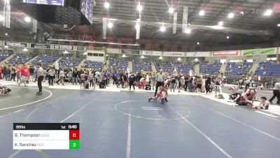 86 lbs Consi Of 4 - Braden Thompson, Colorado Outlaws vs Keziah Sanchez, Victory WC