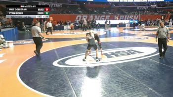 3A 144 lbs Cons. Round 2 - Ryan Richie, Edwardsville (H.S.) vs Jake Colleran, Park Ridge (Maine South)