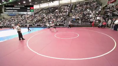 4A 138 lbs Champ. Round 1 - Lorenzo Call, Stansbury vs Griffin Rhoades, Uintah