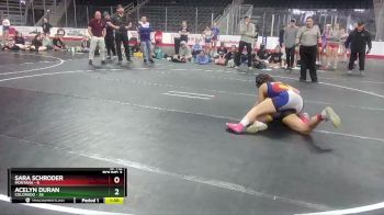 W 112 lbs Round 3 (4 Team) - Acelyn Duran, Colorado vs Sara Schroder, Montana
