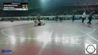 130 lbs Semifinal - Jake Snider Frazier, Claremore Wrestling Club vs Mason Myrick, Yukon