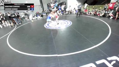 155 lbs Jonathen Zamora, CVWA - Central Valley Wrestling Association vs Andrew Gomez, SDIKWA - San Diego-Imperial Kids Wrestling Association