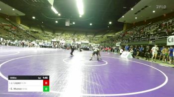 128 lbs Quarterfinal - Jeff Lopez, Clovis West vs Eduardo Munoz, Cesar Chavez