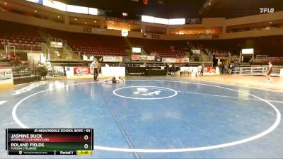 93 lbs 3rd Place Match - Roland Fields, Tucson Cyclones vs Jasmine Buck, Dominate Club Wrestling