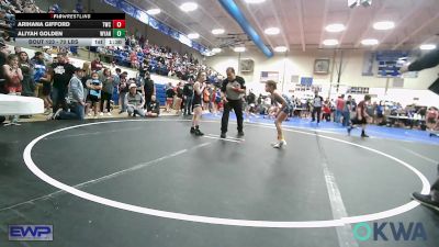 70 lbs Rr Rnd 1 - Arihana Gifford, Tahlequah Wrestling Club vs Aliyah Golden, Wyandotte Youth Wrestling