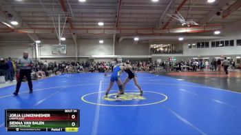 120 lbs Champ. Round 1 - Jorja Lunkenheimer, Lakota East vs Sienna Van Balen, Canon-McMillan