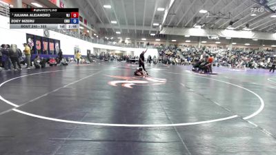 103 lbs Champ. Round 2 - Juliana Alejandro, William Jewell College vs Zoey Mzeru, Central Methodist University