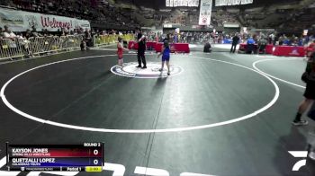 85+ Round 2 - Kayson Jones, Spring Hills Wrestling vs Quetzalli Lopez, Calaveras Youth