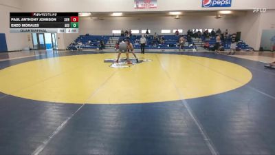 157 lbs Quarterfinal - Paul Anthony Johnson, Sierra College vs Enzo Morales, Arizona Christian University