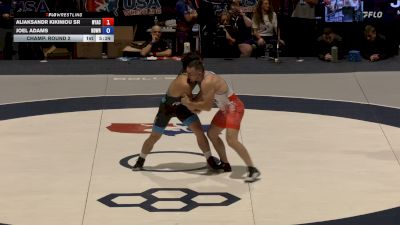 77 Finals kg Champ. Round 2 - Aliaksandr Kikiniou Sr, Nyac vs Joel Adams, Beaver Dam Wrestling Regional Training Center