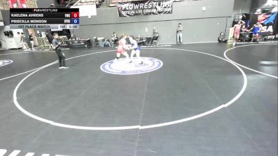 135 lbs 1st Place Match - Kaelena Ahrens, Vacaville Wrestling Club vs Priscilla Monson, San Pedro High School Wrestling