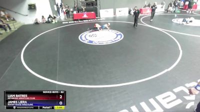 82 lbs Quarterfinal - Liam Batres, Dethrone Wrestling Club vs James Liera, Rough House Wrestling