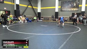 146 lbs Round 1 (4 Team) - Kylie Williams, Badger Girls Elite vs Olivia Garrean, Queens Of The Corn Black
