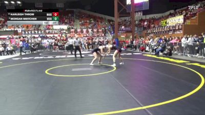 130 lbs Cons. Round 2 - Karleigh Throm, Marysville HS vs Morgan Mietchen, Wellsville Hs