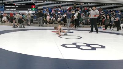49 lbs Quarters - Greyson Allen vs Nolan King, Tinley Park Bulldogs Wrestling Club