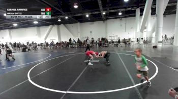 78 lbs 2nd Place - Ezekiel Ramirez, Juggernaut WC vs Uriah Ortiz, Trybe