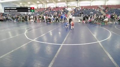 40 lbs Quarterfinal - Clark Cowan, JWC vs Dean Francom, Fremont Wrestling Club