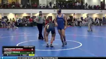 149 lbs Champ. Round 1 - Christopher Sorrow, Siena Heights vs Anthony Miraglia, Alfred State