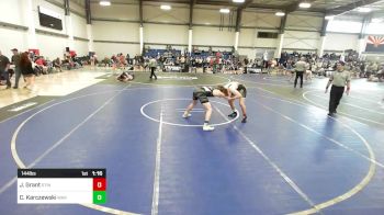 144 lbs Round Of 16 - Justin Grant, Stingrays vs Colton Karczewski, War Wc