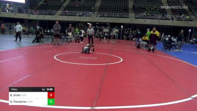 75 lbs Semifinal - Bryce Dulin, Carrsville vs Oliver Panalone, Newark