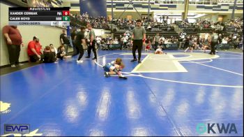 52 lbs Consolation - Xander Cermak, Perry Wrestling Academy vs Caleb Boyd, Harrah Little League Wrestling