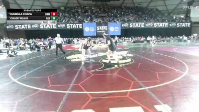 Girls 1B/2B/1A 190 Quarterfinal - Chloe Willis, Rainier (Girls) vs Isabella Chapa, Omak (Girls)