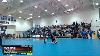 235 lbs 5th Place Match - Jamya McGee, Mendenhall High School vs Kaliah Branch, Saltillo High School Girls