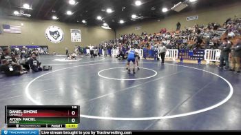 138 lbs Cons. Round 4 - Ayden Maciel, Madera vs Daniel Simons, Camarillo