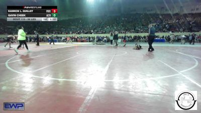 96 lbs Round Of 16 - Kannon L. Guillet, Poteau vs Gavin Cheek, Altus JH