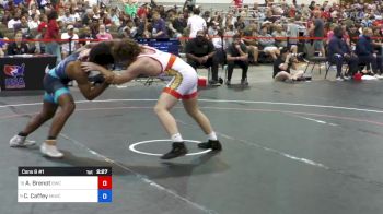 92 kg Cons 8 #1 - Aidan Brenot, Bison Wrestling Club vs Cameron Caffey, Michigan Wrestling Club