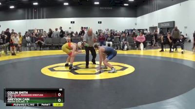 95 lbs Round 4 - Greyson Cain, Indiana Outlaws vs Collin Smith, Steel Valley Renegades Wrestling Club