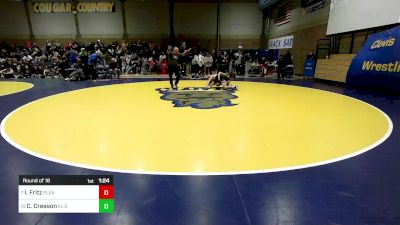 160 lbs Round Of 16 - Ian Fritz, Pleasant Grove (UT) vs Christopher Creason, El Diamante