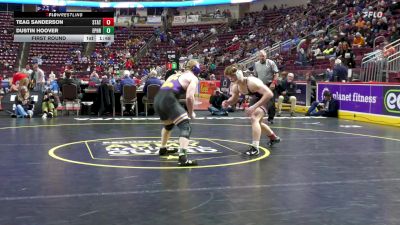 172 lbs First Round - Teag Sanderson, State College vs Dustin Hoover, Ephrata