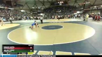 Girls 155 lbs Cons. Round 3 - Belen Lopez, Lynden (Girls) vs Grace Leota, Bremerton (Girls)