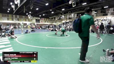 165 lbs Round 2 - Isaac Sailor, Carlsbad Legacy Wrestling vs Justin Castro, Poway Elite