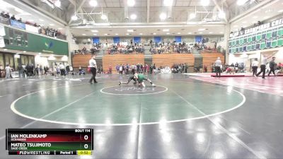 113 lbs Champ. Round 2 - Mateo Tsujimoto, Sage Creek vs Ian Molenkamp, Oceanside