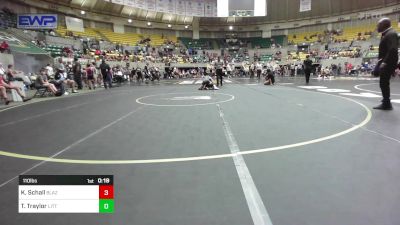 110 lbs Quarterfinal - Kasen Schall, Blazing Yetis Wrestling Club vs Tate Traylor, Little Rock Wrestling Club