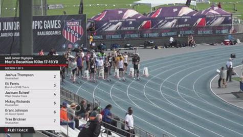 2026 AAU Junior Olympic Games - Youth Boys' 100m, Prelims 1 - Age 17-18