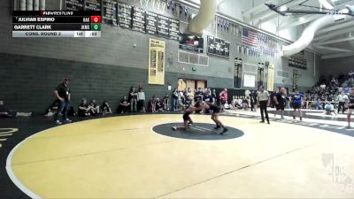 89 lbs Cons. Round 3 - Garrett Clark, Joesph Kerr Middle School vs Julvian Espino, Oakdale